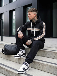 Bluza z kapturem męska czarna OZONEE JS/8B1729/3Z