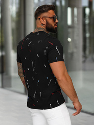 T-shirt męski czarny OZONEE O/MPO3443