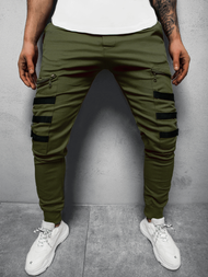Spodnie męskie chino joggery khaki OZONEE G/11132