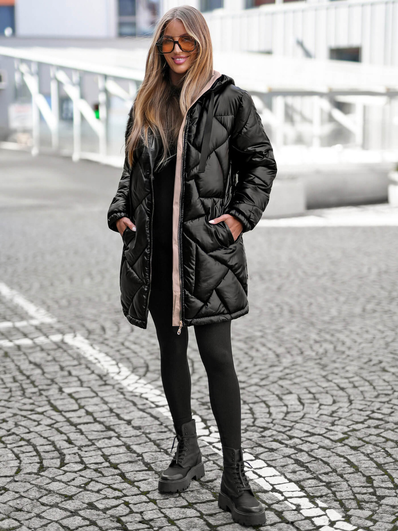 Куртка жіноча чорна OZONEE JS/5M3189/392Z