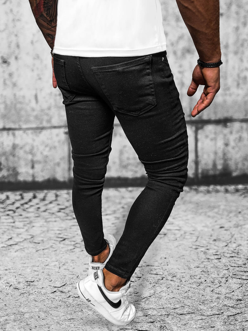 Spodnie jeansowe męskie czarne OZONEE E/6592/01