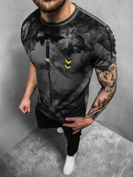 T-Shirt męski grafitowy OZONEE JS/SS10999Z