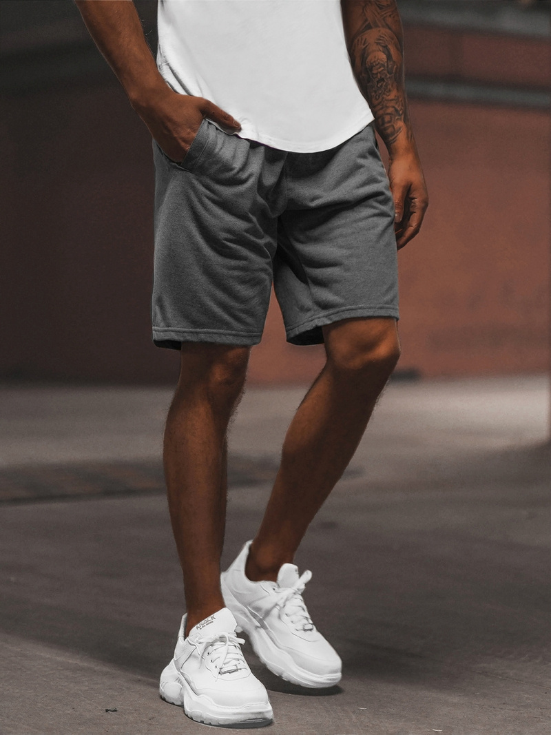 Spodenki dresowe męskie grafitowe OZONEE JS/8K100/5Z