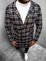 Пальто чоловіче темно-синій і бежевий OZONEE O/5628