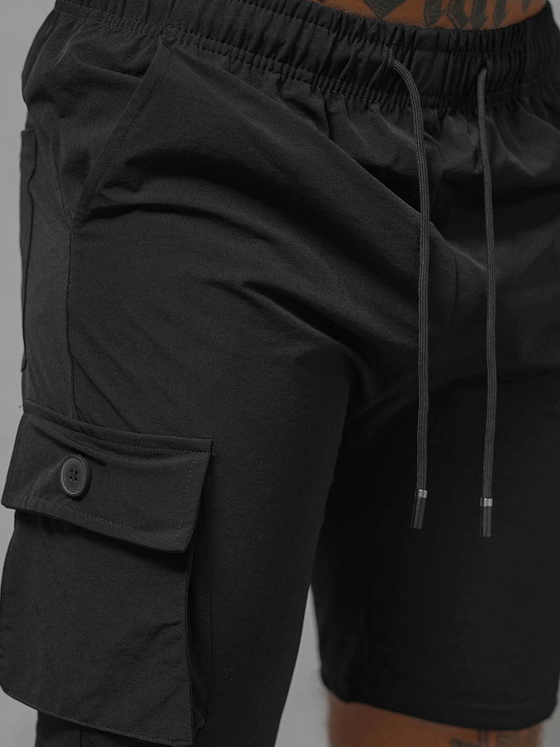 Spodenki męskie chino czarne OZONEE T/DC469Z