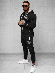 Komplet dresowy męski czarny OZONEE O/FF5032AB