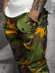 Spodnie męskie chino joggery żółte-khaki OZONEE G/11144