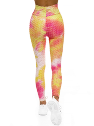 Legginsy damskie różowo-żółte OZONEE JS/YW88031