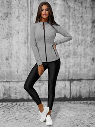 Bluza damska rozpinana szara OZONEE JS/HD151/3Z