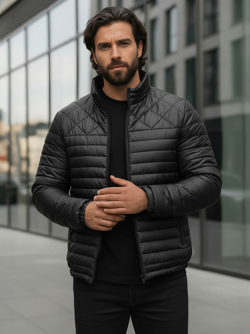 Куртка Чоловіча Чорна OZONEE JS/16M9328/392BZ