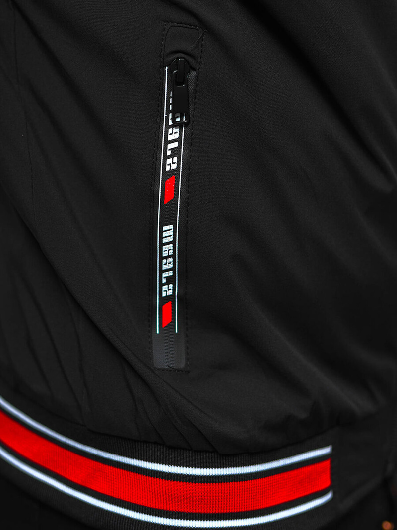 Kurtka męska bomberka czarna OZONEE JS/84M3011/392