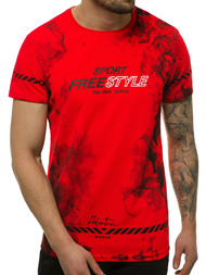T-Shirt męski czerwony OZONEE JS/SS11003