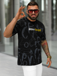 T-shirt męski loose fit czarny OZONEE O/YN2/621