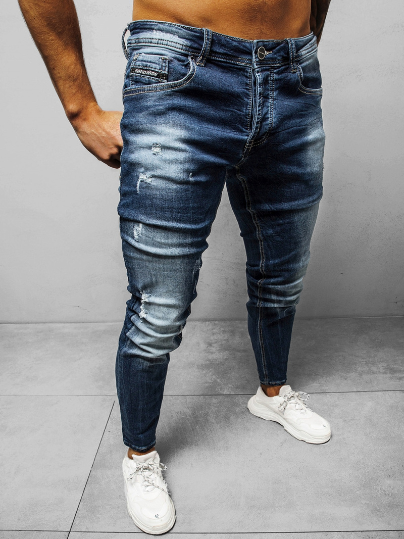Spodnie jeansowe męskie niebieskie OZONEE NB/MP0010BC