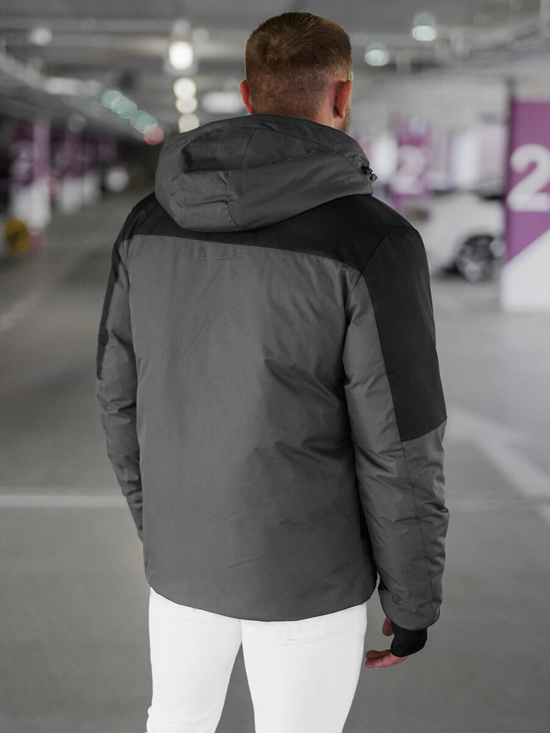 Kurtka zimowa męska grafitowa OZONEE JS/91M9902/105