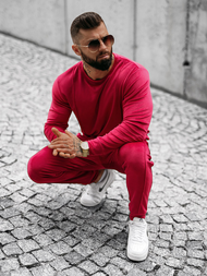 Спортивний костюм чоловічій Бордовий OZONEE O/12129