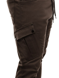 Spodnie męskie joggery brązowe OZONEE A/0853