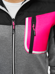 Kurtka damska czarno-szara OZONEE JS/KSW4006