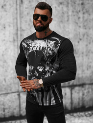 Longsleeve męski czarny OZONEE O/B257