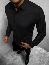 Elegancka koszula męska czarna OZONEE MECH/2122Z