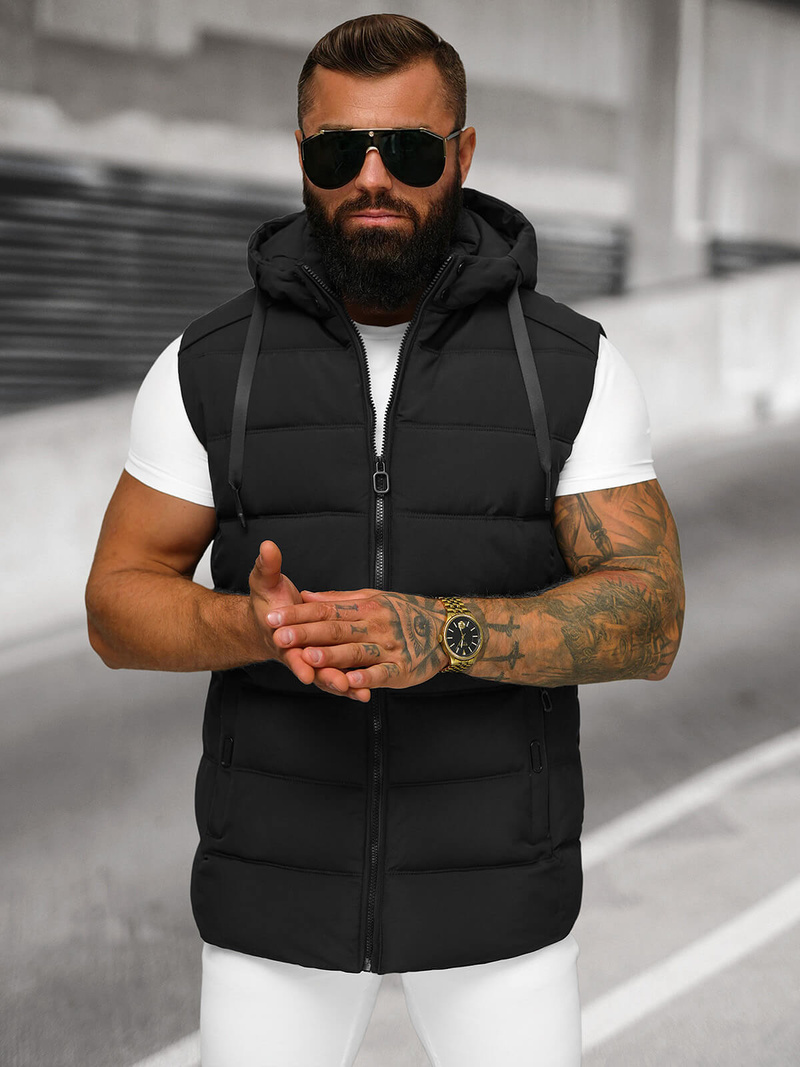 Безрукавка чоловіча чорна OZONEE JS/57M7506/392