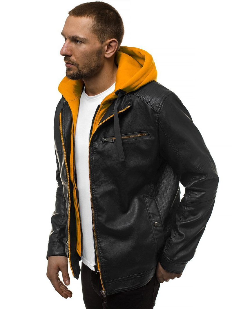 Куртка чоловіча Чорно-жовта OZONEE N/6129Z