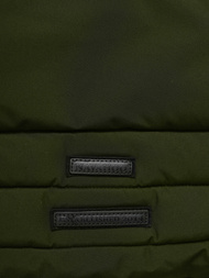 Kurtka zimowa damska długa pikowana khaki OZONEE O/W377Z