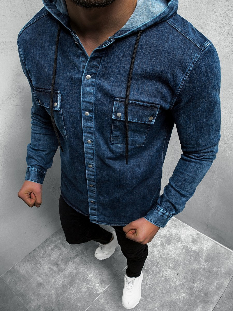 Сорочка чоловіча Синя OZONEE O/3451