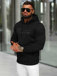 Bluza z kapturem męska czarna OZONEE JS/8B1352/3