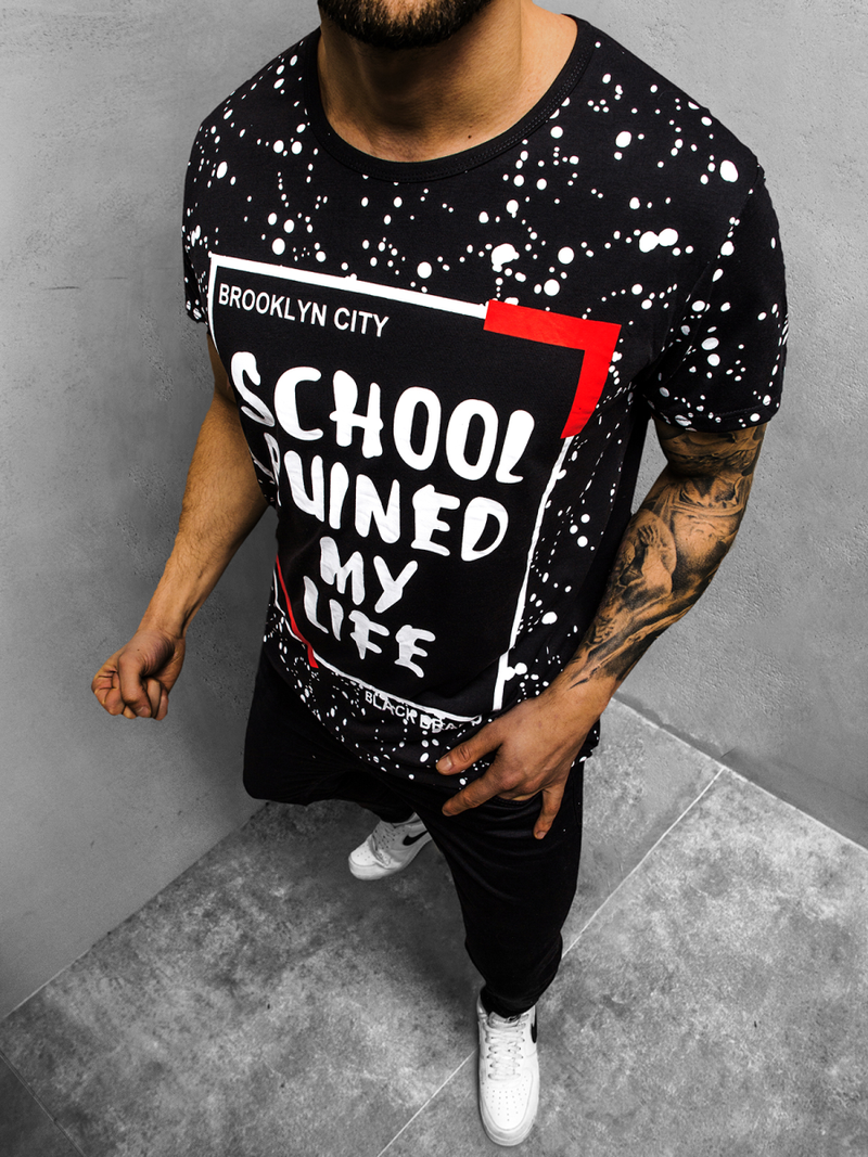 Футболка чоловіча Чорний OZONEE JS/KS1978Z