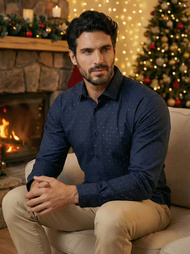 Cорочка чоловіча tемно-cиня OZONEE V/V181Z