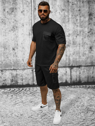 Komplet dresowy męski czarny OZONEE JS/8C1132/3