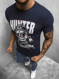 T-Shirt męski z nadrukiem granatowy OZONEE O/BL73