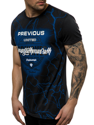 T-Shirt męski czarny OZONEE JS/SS10962