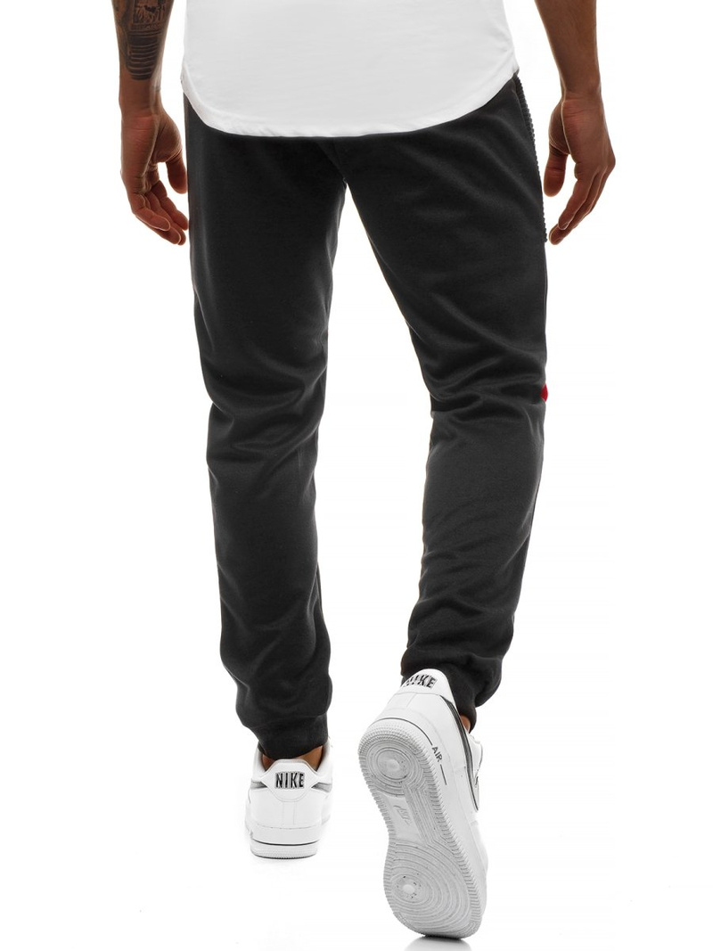 Spodnie dresowe męskie czarne OZONEE JS/JZ11015