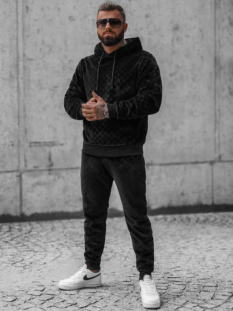 Спортивний костюм чоловічій Чорний OZONEE O/3A82