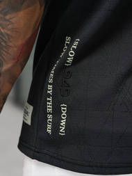 T-shirt męski regular fit czarny OZONEE O/QQ1530