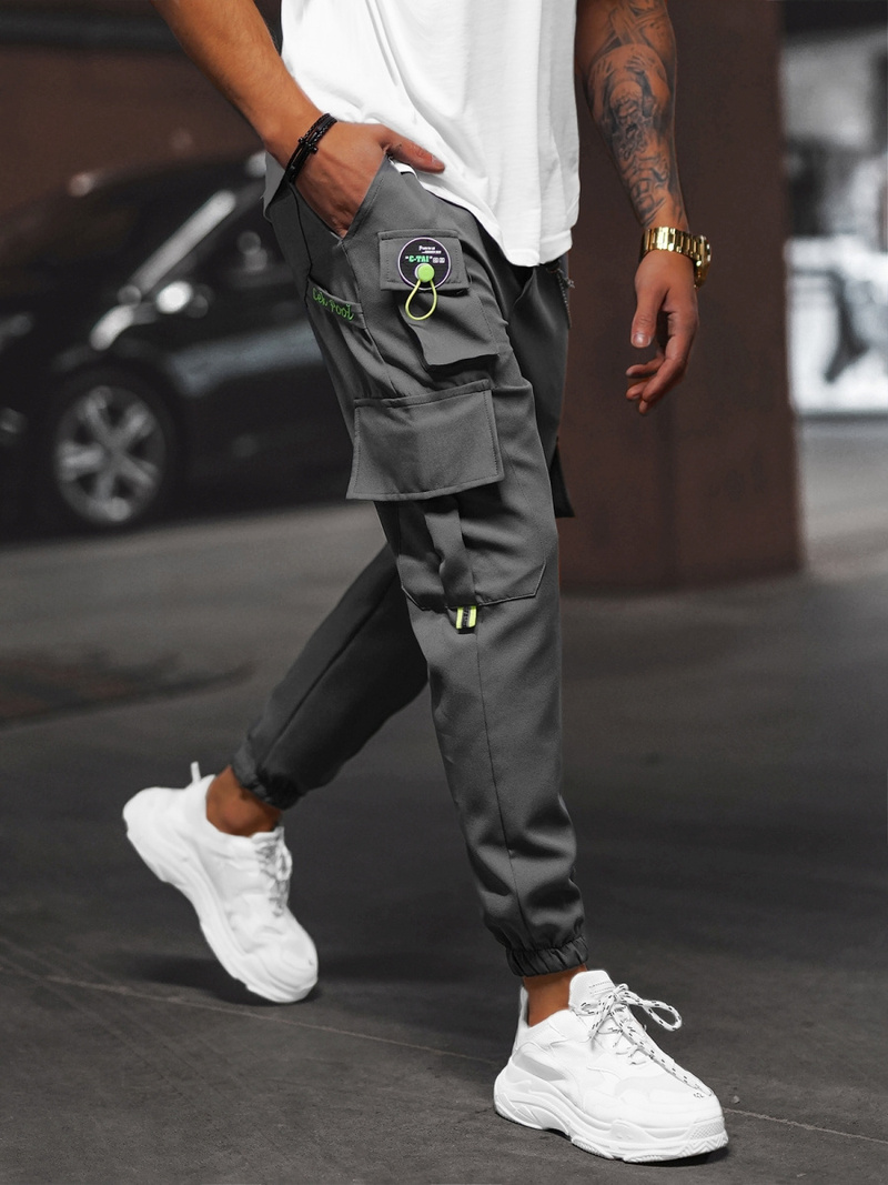 Чоловічі штани джоггери чинос графіт OZONEE O/CP149Z