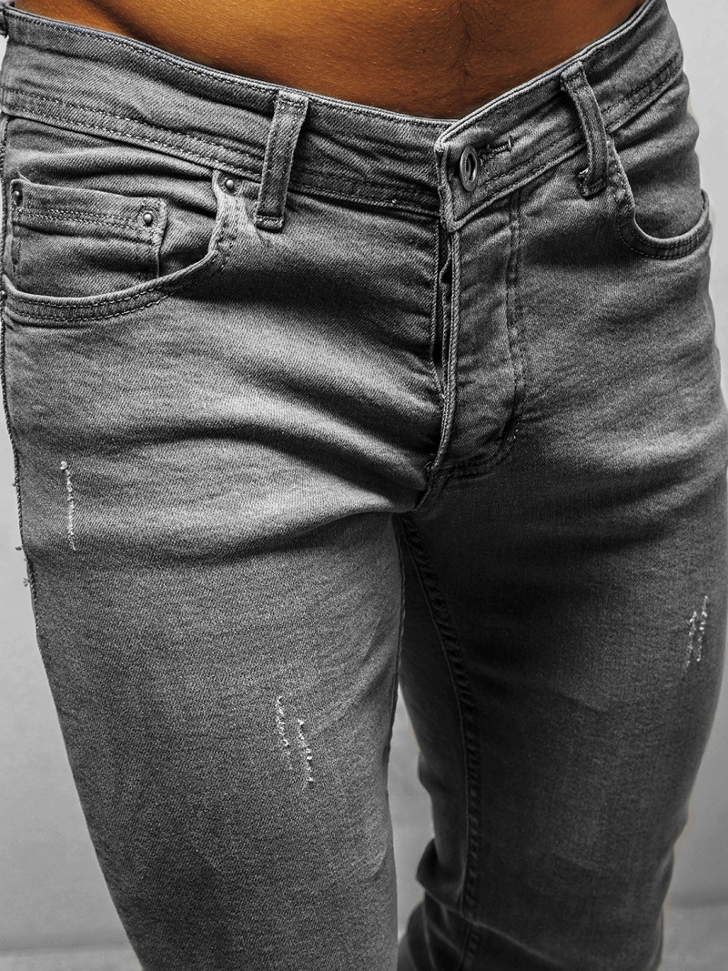Spodnie jeansowe męskie szare OZONEE E/1234SP