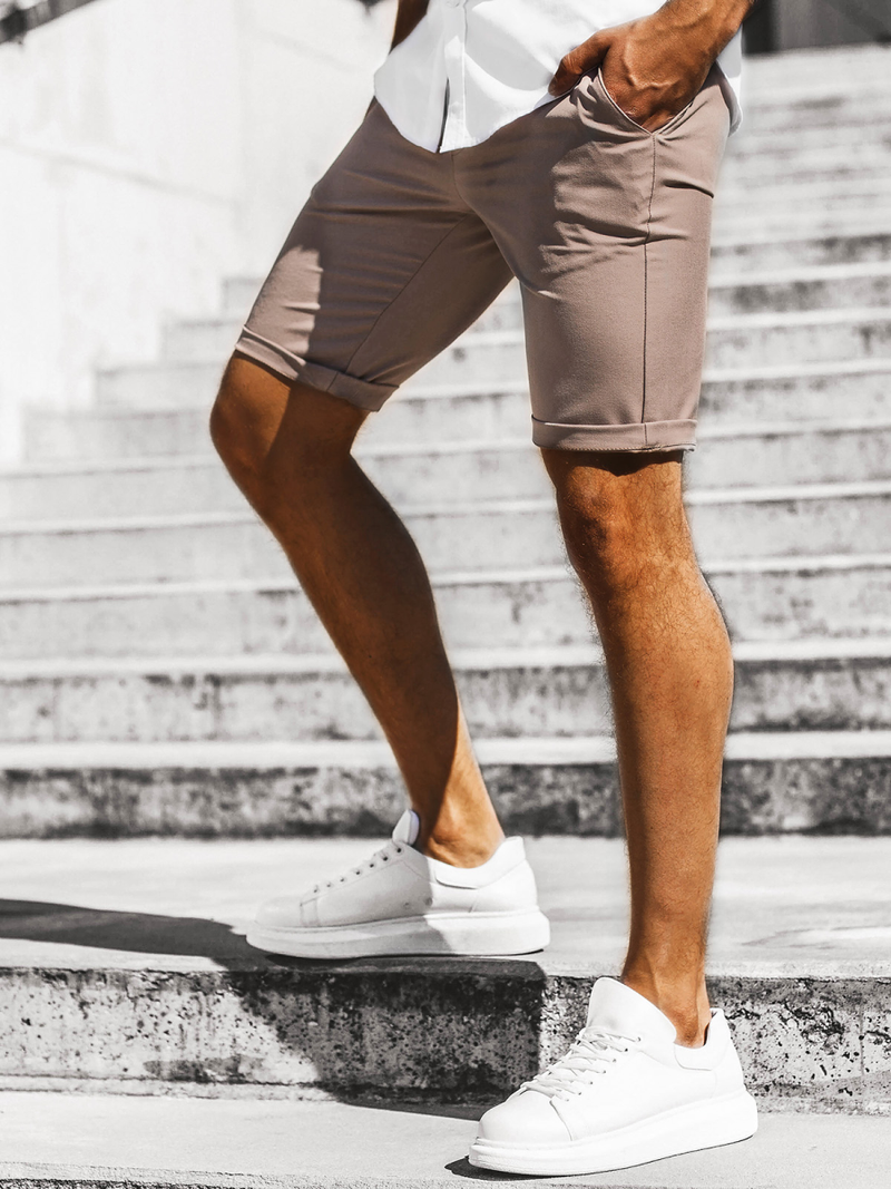 Spodenki męskie chinos szare OZONEE DJ/1001