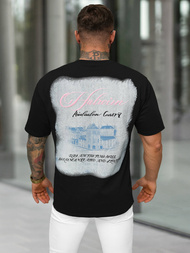 T-shirt męski loose fit czarny OZONEE O/YN2/632