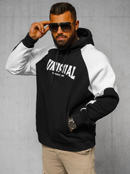 Bluza z kapturem oversize czarna OZONEE O/SWE23027Z