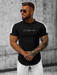 T-shirt męski czarny OZONEE O/P1267