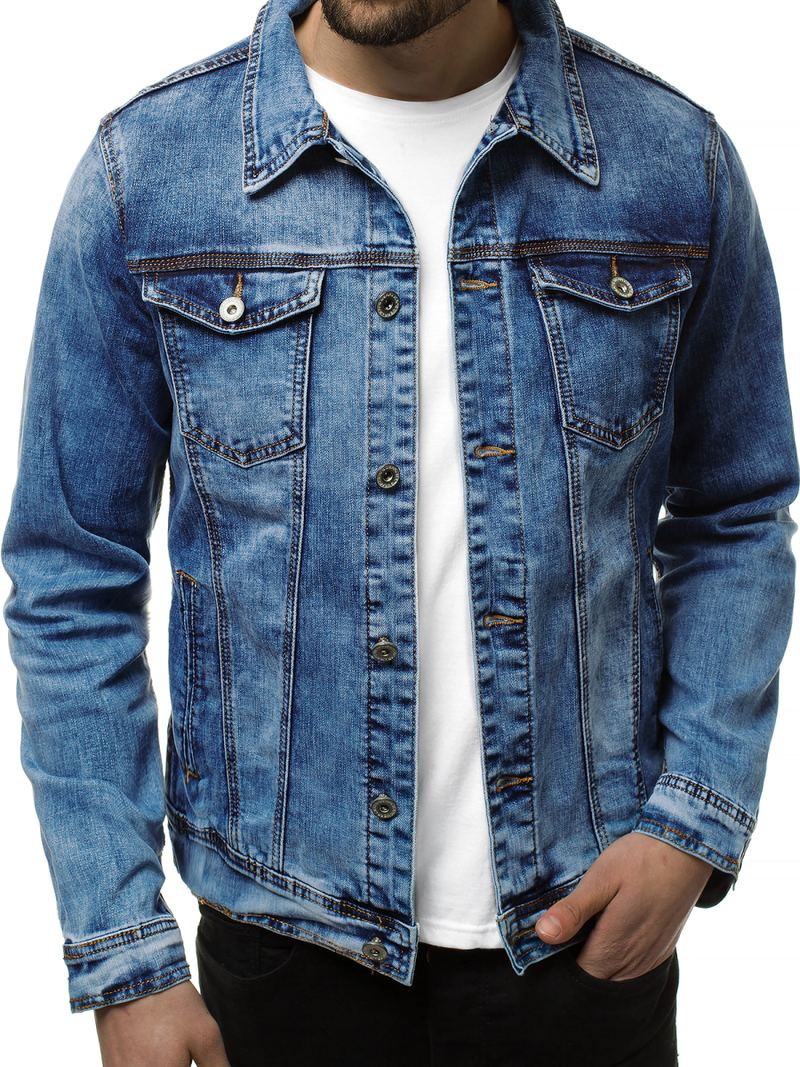 Куртка чоловіча джинсова Синя OZONEE V/19322