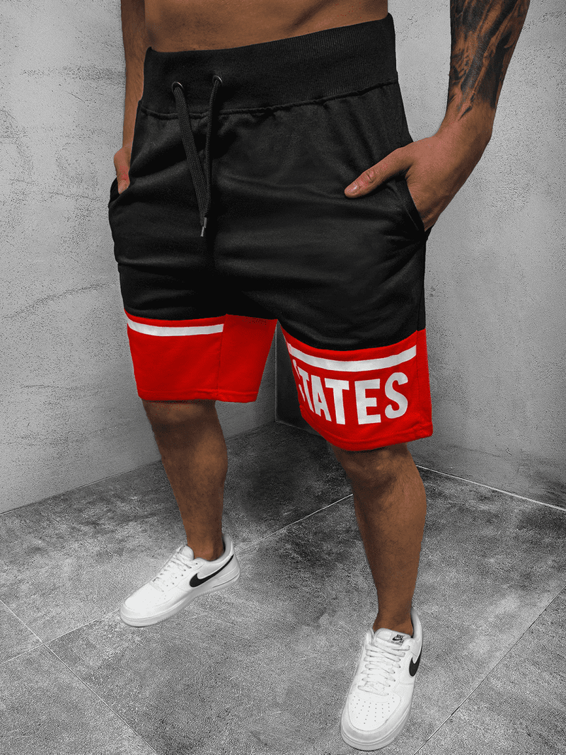 Spodenki dresowe męskie czarne OZONEE JS/68K10056