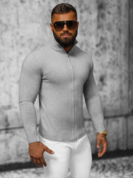Sweter męski rozpinany szary OZONEE NB/MM6004/2Z