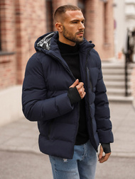 Kurtka zimowa męska pikowana granatowa OZONEE JS/5M756/215Z