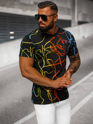 T-shirt męski czarny OZONEE O/T1273/3