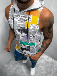 Koszulka bez rękawów męska z nadrukiem kolorowa OZONEE O/BL309