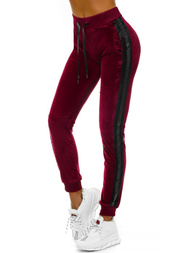 Spodnie dresowe damskie bordowe OZONEE O/82275